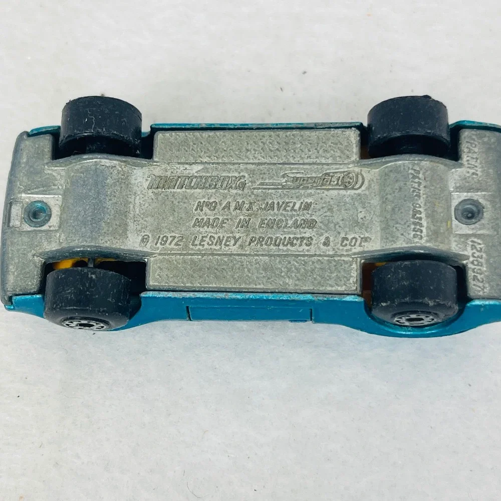 Vintage Matchbox Superfast No 9 AMX Javelin Blue 1972 Lesney Made in England